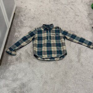 Toad&Co Blue and Red Plaid Shirt